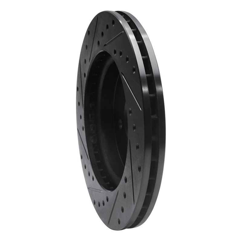 Mercedes-Benz ML430 Brake Rotor (1) - Front Right - R1 Concepts - Drilled & Slotted - Black - `98-`05